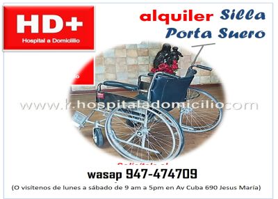 ALQUILER SILLA de RUEDAS con PORTASUERO