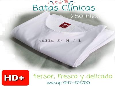 BATAS CLINICAS algodon 250 hilos