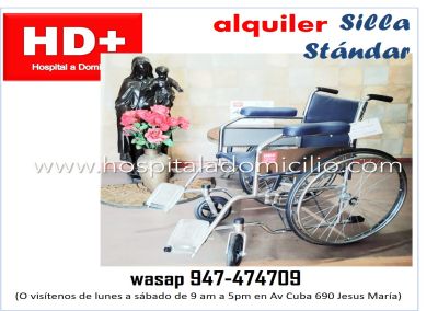 ALQUILER SILLA de RUEDAS STANDAR